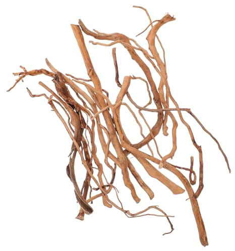 GATHINESS Ornement d'Aquarium en Racine d'arbre Brun Brindilles de Vigne Zones d'escalade pour Poissons et Reptiles Habitat Aquatique