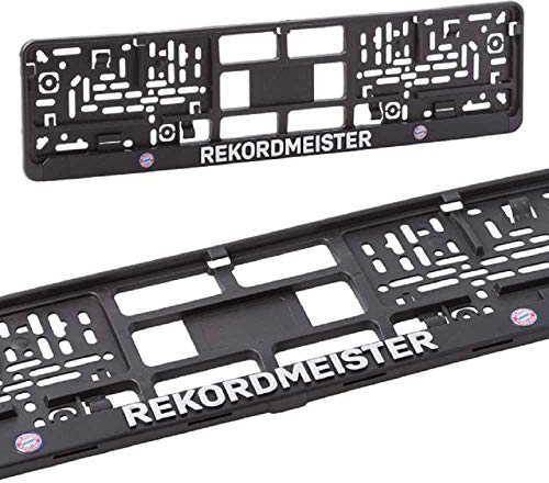 FCB - 2er Set 3D Nummernschildhalter - Kennzeichenrahmen - Kennzeichenverstärker - FC Bayern München