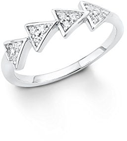 s. Oliver Damen-Ring 925 Silber rhodiniert Zirkonia weiß Rundschliff Gr. 56 (17.8) - 540926