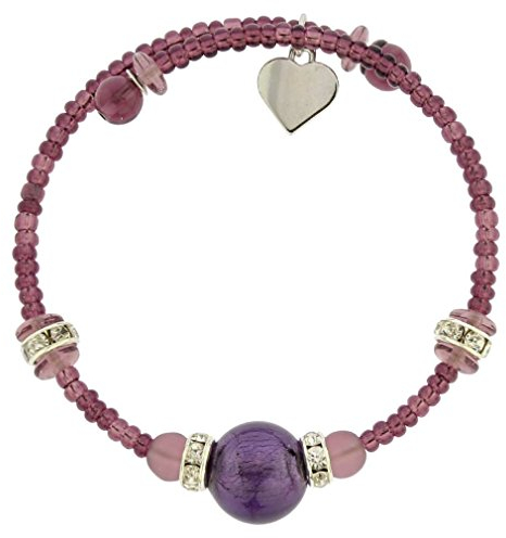 Glass Of Venice Pulsera Carino de Cristal de Murano - Púrpura