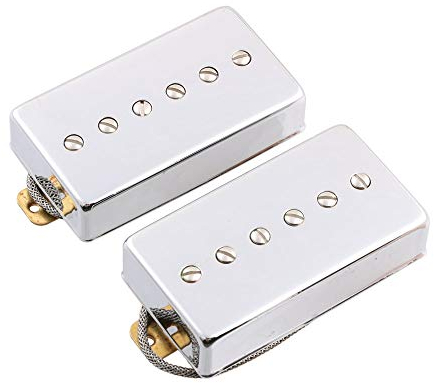 LYWS Humbucker P90 Single Coil Tonabnehmer Alnico, V-Steg und Hals, für Gitarren (Chrom)