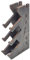 FlashBone Fingerboards | 3 + 1 Fingerboard Rack | (4 Slots Mini) | mit FlashBone Logo (Dark Wood) | Dunkles Holz Halterung Ständer Regal für 4 Fingerskateboards mit Zubehör