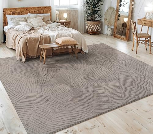 Paco Home Teppich Wohnzimmer Schlafzimmer Kurzflor Skandinavisches Boho Muster Geometrisch Rauten Motiv Einfarbig Weich Modern, Grösse:200x280 cm, Farbe:Grau 5