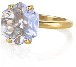 Tansanit Solitär Ring - Sechseck-Schliff in 14K Gold Gefüllt - Gold Zacken Ring für Dezember Geburtsstein - Ideale Glänzende Verlobung oder Vorschlag Ring