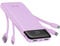 Charmast Power Bank, Slim 10000mAh Powerbank mit Kabel USB C und LED-Display, 6 Ausgängen Klein Aber Stark Externe Handyakkus Kompatibel mit iPhone 16 15 14 13 12 Pro Max Huawei Samsung Tablet (Lila)