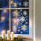 3 PAGEN® Fensterbild „Sternenhimmel“ 20 Sterne in unterschiedlichen Größen – weihnachtlicher Fensterschmuck selbstklebend und wiederverwendbar – 3D- Effekt - Silber und Gold - Ø 2-12,5 cm
