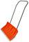 Bituxx Schneeschieber 80cm Schneeschaufel Schneewanne Schneeschild extra Breit mit Bügelgriff und Räder Orange (1 Stück)