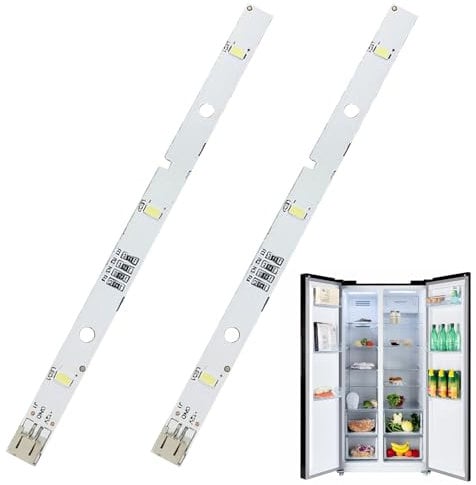 HELION 2Pcs LED Fridge Strip Light for RONGSHENG/HISENSE, 16x1cm Refrigerator Top LED Lighting Strip E349766 MDDZ-162A 1629348 DC12V 2W