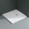 Mai & Mai Receveur de Douche 100x100x3cm Bac à Douche Blanc Mat en Résine Raccords DIN Carré Design Geo09 Avec Bonde