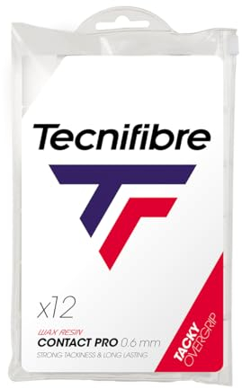 Tecnifibre Tasche Mit 12 Contact Pro Overgrips In Weiss