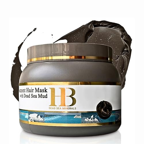 HB Dead Sea Minerals Haarmaske – 250ml Haarmaske für sehr trockenes Haar mit Totes Meer Schlamm – Keratin Haarmaske & Haarmaske für geschädigtes Haar – Intensive Hair Mask mit Sheabutter & Aloe Vera
