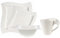 Villeroy & Boch New Wave 4-teiliges Gedeck für Abendessen, Salatteller, Schüssel und Tasse – Premium-Porzellan-Geschirr, Weiß