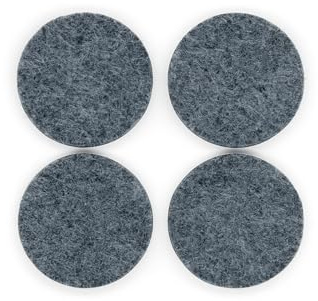peha Filzgleiter 4 Stück selbstklebend Rund - 1,7mm, Ø35mm, grau | Möbelgleiter für Stühle und Deko, Kratzschutz und Bodenschutz