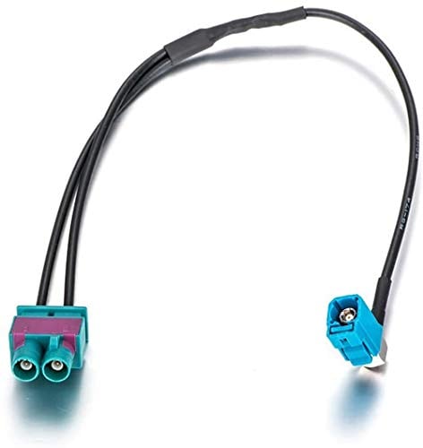 M.I.C. SKAA-53G: KFZ Auto Radio Antenne Adapter Autoantennenadapter: 1 x Fakra Winkelkupplung Buchse - Doppel Fakra Stecker ersatz für VW Skoda Audi SEAT rcd AV8V6 AB8 AVM8 AVM9 AU7