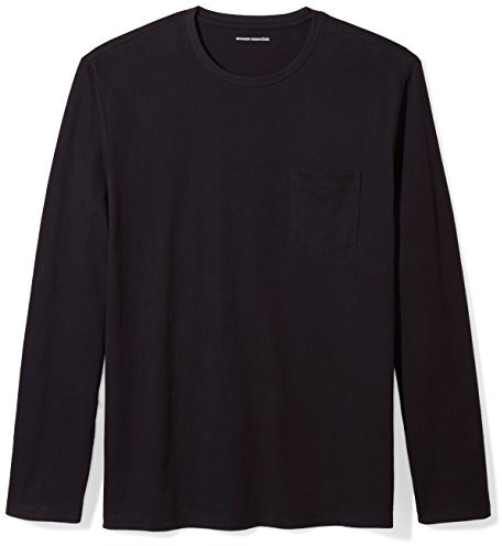 Amazon Essentials Men's Regular-Fit Long-Sleeve T-Shirt, Black, M