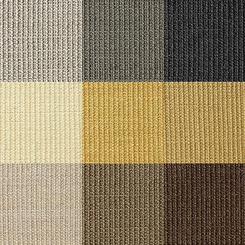 Kratzbaumland Premium-Sisalteppiche für Kratzmöbel/Kratzbretter/Kratzbäume: Muster 10x10 cm, Farbe: Natur