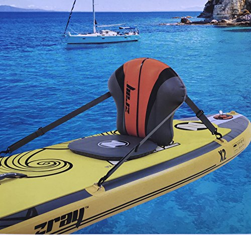 ZRAY SUP Kajak Sitz mit aufblasbarer Rückenlehne | bequemes Sitzpolster für Paddle Board & Kajak | Verstellbarer SUP Sitz für Lange Touren leicht, tragbar & stabil Zubehör für aufblasbare SUP Boards