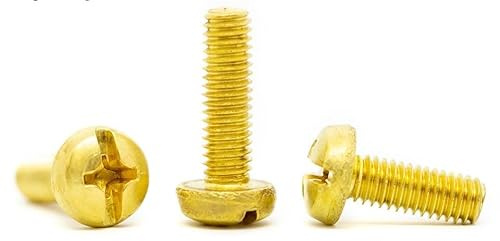 BRASS PHILLIPS PAN HEAD MACHINE SCREWS DIN 7985 M3 M4 M5 M6 PHILLIPS HEAD (20, M6 x 40mm) - E03C 6x40_20