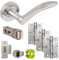 Jigtech JTB82220 Vecta Door Pack-Bathroom, Satin Chrome