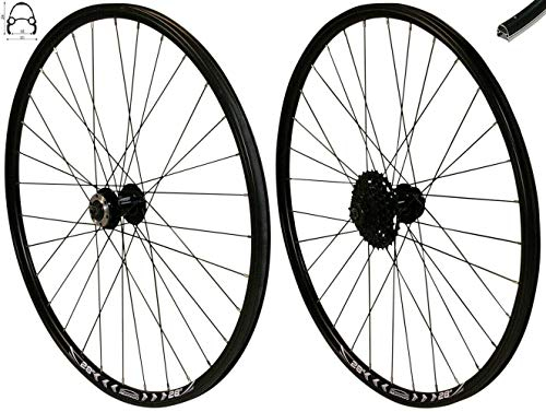 Redondo 28 Zoll Laufrad Set HR + VR Disc Felge Schwarz + 9 Fach Kassette