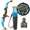 JOYIN Bogen und Pfeil Bogenschießen Spielzeug-Set für Kinder, Light Up Bogenschießen Spielset mit leuchtenden Bogen, 9 Saugnäpfe Pfeile, Ziele, und Köcher