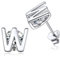 ChicSilver Silber Buchstabe W Ohrstecker Zirkonia Ohrringe mit Geschenkebox für Muttertag Valentinstag Weihnachten Geburtstag
