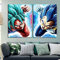 MRYZZ Leinwand Wandkunst Bilder Ölgemälde 2 Stücke Vegeta Goku Anime Dragon Ball Super Cartoon Modular Poster Moderne HD Gedruckt Home Deco Canvas Paints (Color : 40x60cmx2pcs)