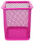 D.RECT Metal Square Pen Holder, Pen Holder, Cube Made of Wire Metal, mesh Multifunctional Cup for Ballpoint Pen, Pink, 110849