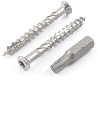 RE-SCHRAUB Terrassofix Edelstahlschrauben 5mm, gehärtet, blank, 100Stück (5x45mm)