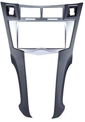 Mascherina Autoradio Kit 2 DIN Autoradio Telaio Assetto Della Dashboard For 2005-2011 Installazione Toyota Yaris Vitz Platz Lettore DVD Lunetta Autoradio Mascherina (Color Name : Silver)