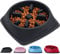 Gorilla Grip Slow Feeder Dog and Cat Bowls, Interactive Puzzle Toy for Dogs and Cats Food Training, Keeps Pets Busy and Prevents Puppy Overeating, Large, Small Breeds, 100% BPA Free, 4 Cup Black