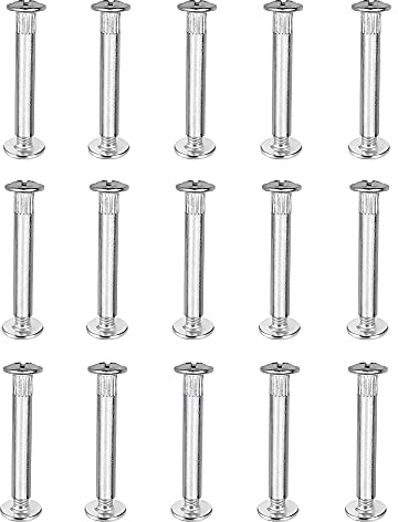 15 Pcs Connecting Screws Bolts M5 Abinet Connectors for Kitchen Cabinet Furniture Carcase Unit Connecters, Silver