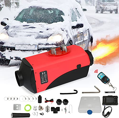 Moebeliev 12V 5KW Air Standheizung,Parkplatz Diesel Luftheizung,Kraftstoff Auto Standheizung,Air Diesel Heizung, Lufterhitzer mit Fernbedienung LCD Schalter für RV, Boote, LKW, Wohnmobil Anhänger