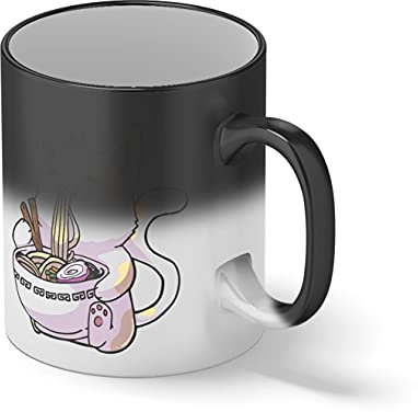 Ramen Cat Kawaii Anime Japanese Magie noire tasse à café Mug