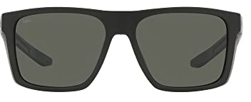 Costa Del Mar Herren Lido Sonnenbrille, Mattschwarz/polarisiertes Grau, 580 g, 57 mm