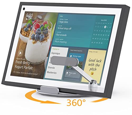 QUIQEI Laivli Echo Show 15 Ständer aus Aluminium, für Echo Show, 15 Standfuß, schwenk- und neigbar, verstellbar, faltbar, für Echo Show mit 360 Grad drehbarer Basis