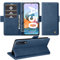Handyhülle für Samsung Galaxy A50 Hülle mit Schutzfolie, Standfunktion Kartenfach Wallet Premium Leder Schutzhülle A50/A30S Flip Case Cover Stoßfeste Klapphülle A50/A30S 6,4 Zoll (blau)