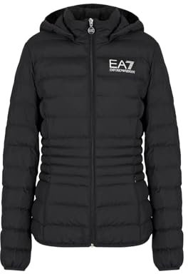 EA7 Emporio Armani Piumino Donna 100 gr Core Lady con Cappuccio Removibile 8NTB23TNF8Z 8059515604687 - Nero Argento L