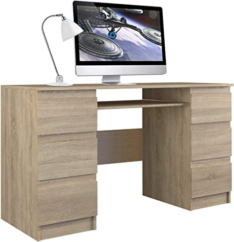 CDF BARI | Computer desk | Work Gaming Office | 6 Drawers | Sliding keyboard tray | Office furniture