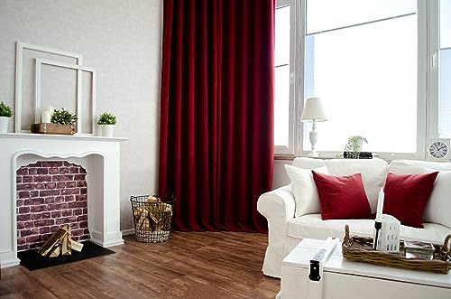 Homing Thermovorhang | Kälteschutz Wärmeschutz | Energiesparend Heizkostenreduzierend | rot Brick