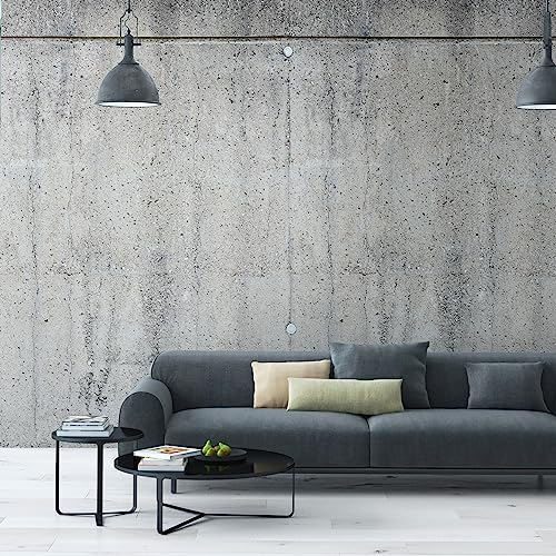 Livingwalls Vliestapete - Tapete Betonoptik in Grau - Wandtapete für verschiedene Räume - Wandbild XXL 2,80 m x 1,59 m