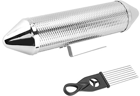 MusicaDurable Guiro - Instrumento de percusión musical de acero inoxidable con raspador de 39 x 10 x 10 cm, acero inoxidable