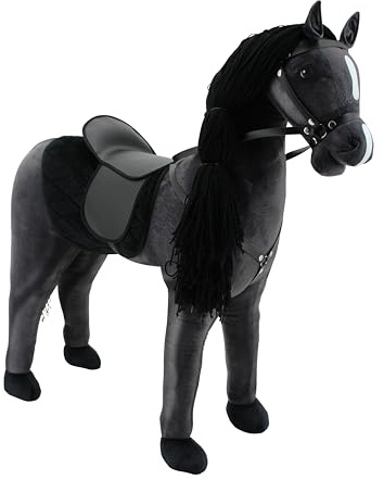 Haasenstrauch Sweety Toys 14316 Stehpferd zum Reiten- Plüschpferd Reittier Keine Montage erforderlich