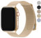 Fullmosa Correa Magnética Compatible con Apple Watch 40mm 41mm 42mm 38mm,Bracelet de Acero Inoxidable Milanese Loop para iWatch Ultra 2/1 Series 10 9 8 7 6 5 4 3 2 1 SE，Oro