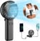HandFan 5200mAh Handheld Fan, 5 Speeds Strong Airflow Hand Fan [Max 27 Working Hours], 180° Foldable Compact Design Personal Fan Handheld with Portable Charger for Travel/Disney/Concerts/Women(Black)