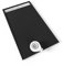 Moments of Glass Plato de ducha SMC Hiemal 160x90 cm, Negro RAL 7021 – Antiderrapante, Textura Pizarra, Antibacteriano, Resistente a agentes químicos – Incluye válvula y rejilla Inox