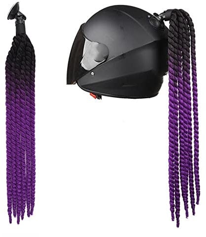PTNKUIIY Motorrad Helm Zöpfe Haar Zubehör für Fahrrad Motorrad Roller Helm mit Saugnapf Haarschmuck für Frauen und Mädchen