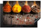 KitchenYeah© Herdabdeckplatte Einteilig 80x52 cm Küche Ceranfeld Abdeckplatte Cerankochfeld Abdeckung Induktionskochfeld Schutzmatte Kräuter - Gewürze - Holz - Löffel
