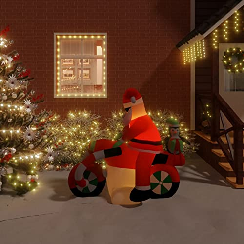Aufblasbarer Weihnachtsmann, Chaduof Weihnachtsdorf Mit Beleuchtung, Weihnachtsmann Deko Außen, Aufblasbare Weihnachtsdeko, Aufblasbarer Weihnachtsmann, 156 cm