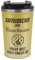 Tassendruck Glitzer To-Go Thermobecher mit Name personalisiert Finger weg! Sonst Finger ab! Geschenk für Kollegin oder Freundin | Nachhaltig, Edelstahl doppelwandig, inkl. Deckel, Gold, 350 ml